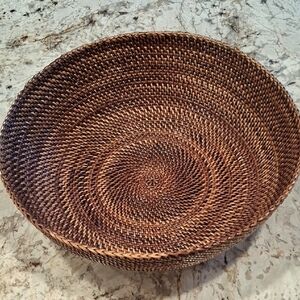 William Sonoma Nito Handwoven Round Basket